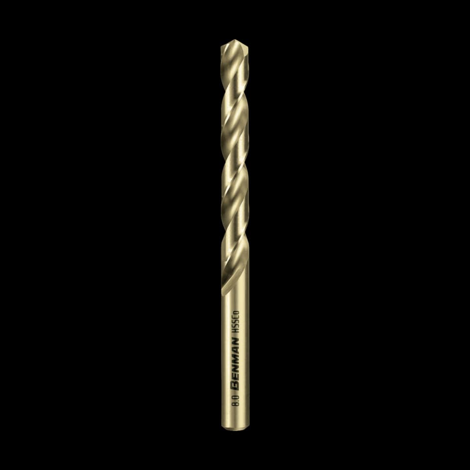 HSS-COBALT 5% FULLY GROUND DRILL BIT HSS Co5% DIN 338 9,5 (5 PCS), BENMAN