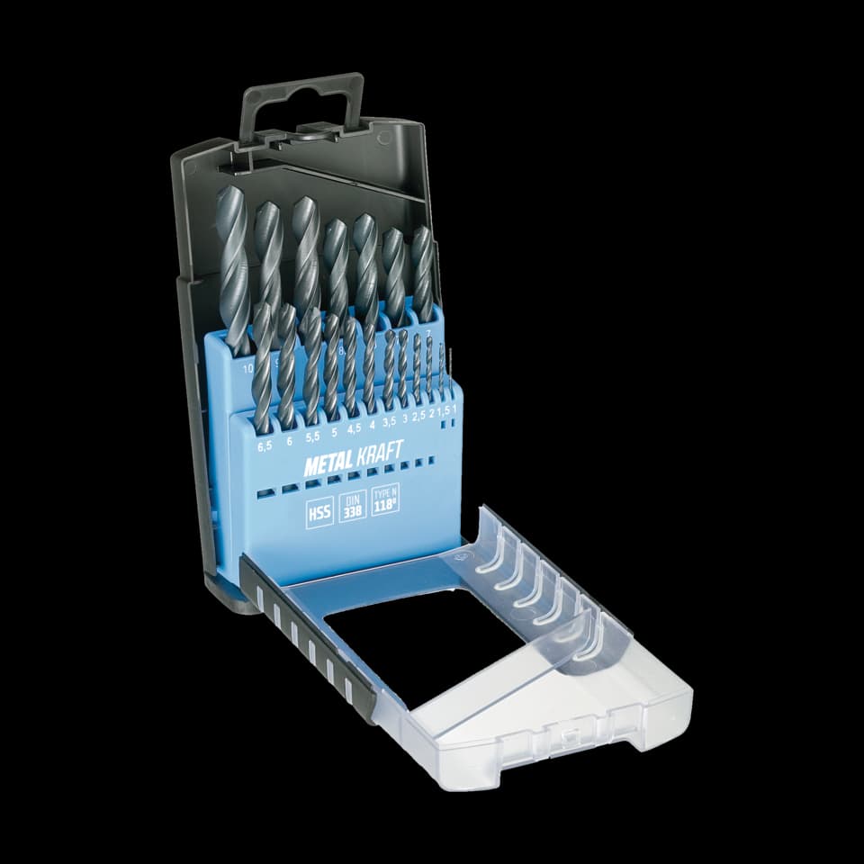 SET BURGHIE DIN 338, 19 BUC, Benman, 1.0-10mm x 0.5mm