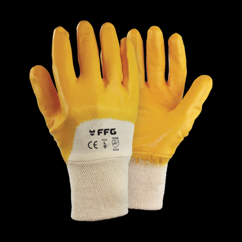 MĂNUŞI DE LUCRU NITRIL 10 '' / XL (ORANGE), F.F. Group,  8''/M