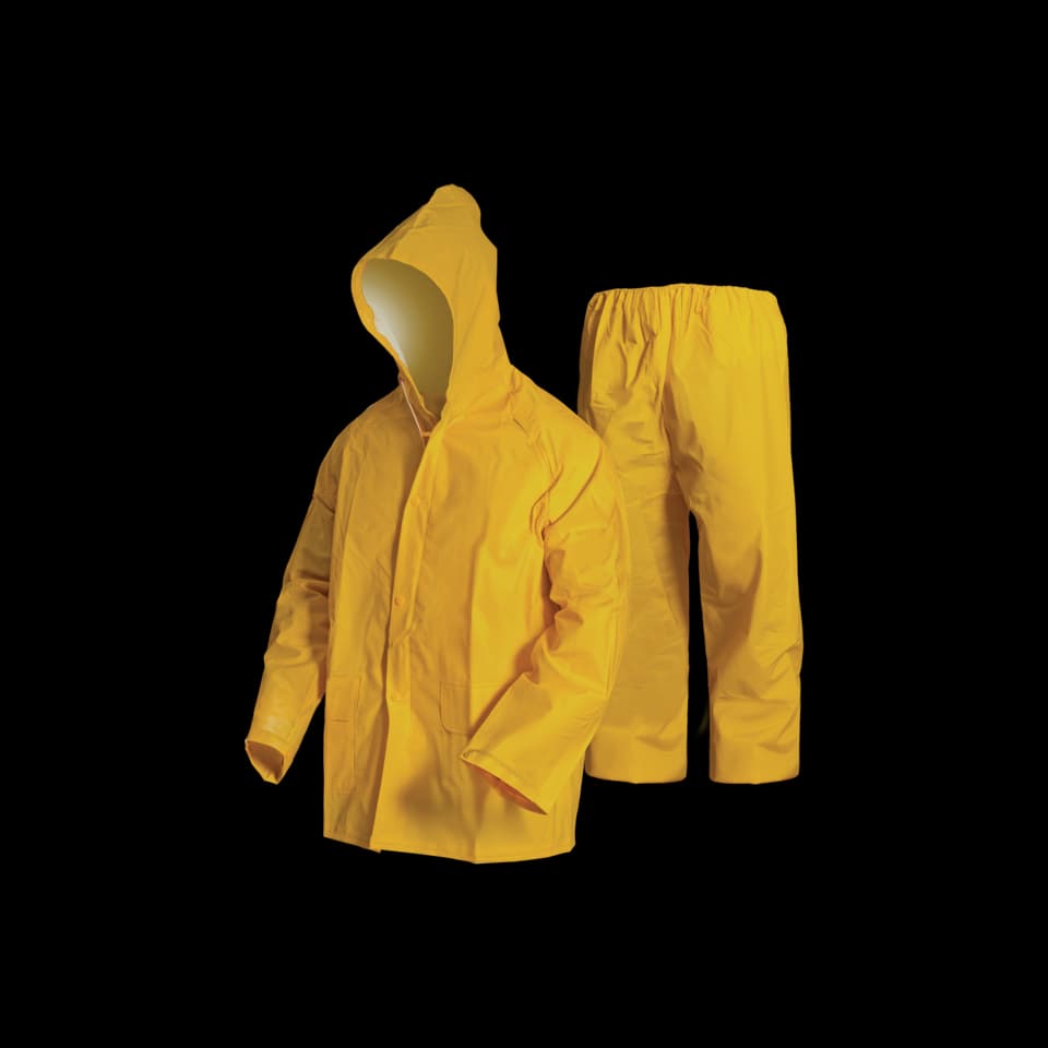 IMPERMEABIL COSTUM PVC-VERDE /GALBEN, F.F. Group,  PVC JAUNE - L