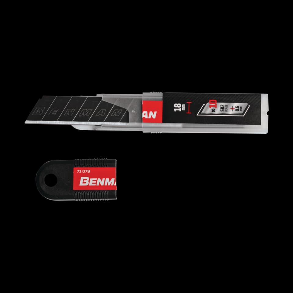 REZERVA LAMĂ CUTTER NEGRE 18x0,6MM BENMAN (10BUC.)