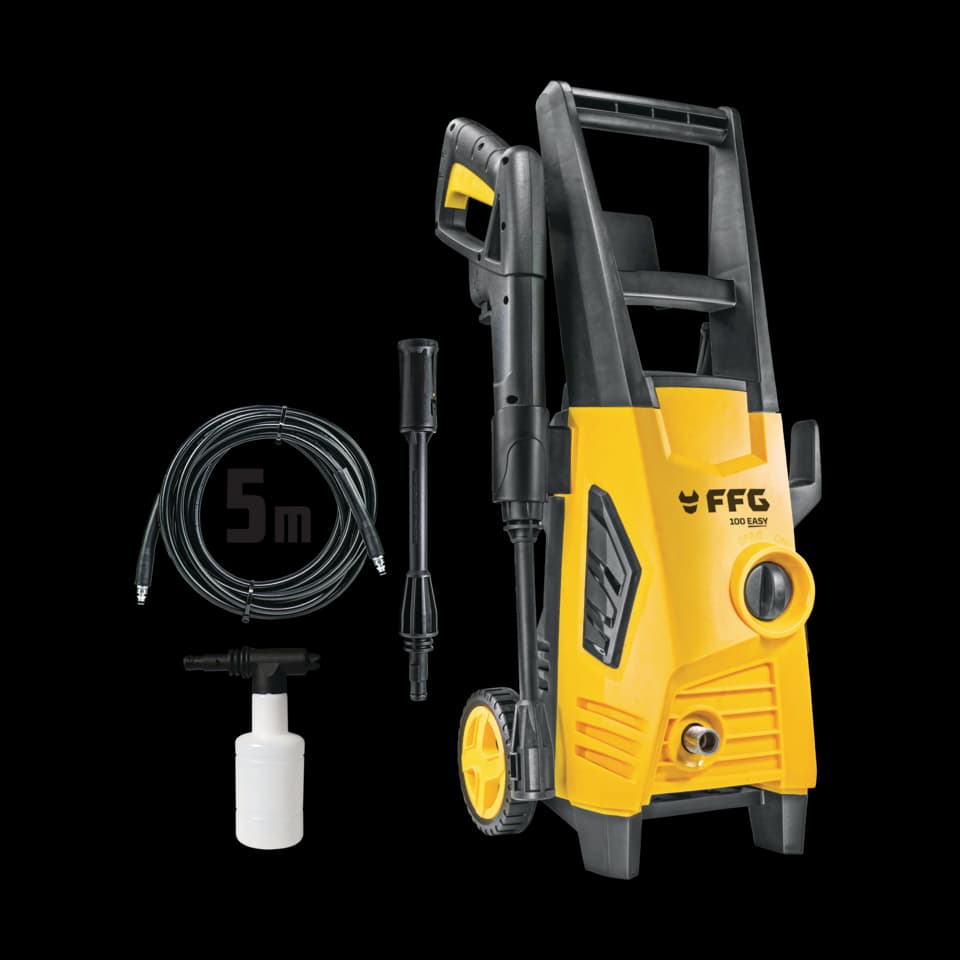 MAŞINĂ DE CURĂŢAT CU ÎNALTĂ PRESIUNE, APĂ RECE, HPW 100 EASY, 100 BAR, 330 l/h, 1400W FF GROUP