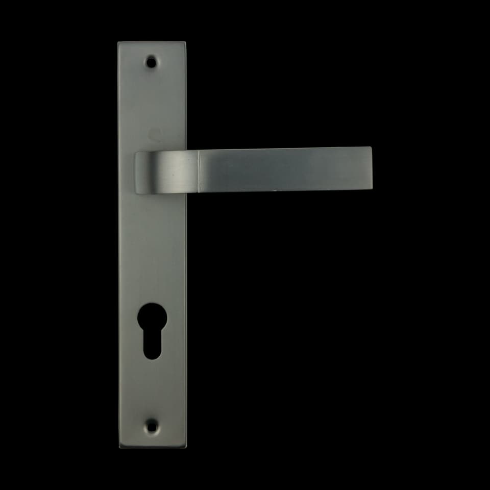 CILINDRU CU PLACĂ PĂTRATĂ  PENTRU UȘĂ EXTERIOARĂ GREY MATT ANTIQUE LEFT Α1432, FF GROUP