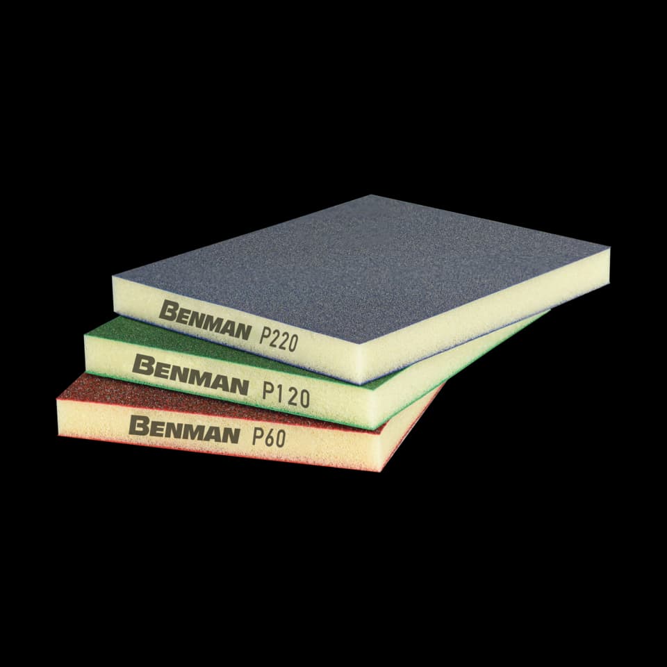 BURETE PENTRU SLEFUIT, 2 LATURI P120, 123x98x12,5mm, BENMAN