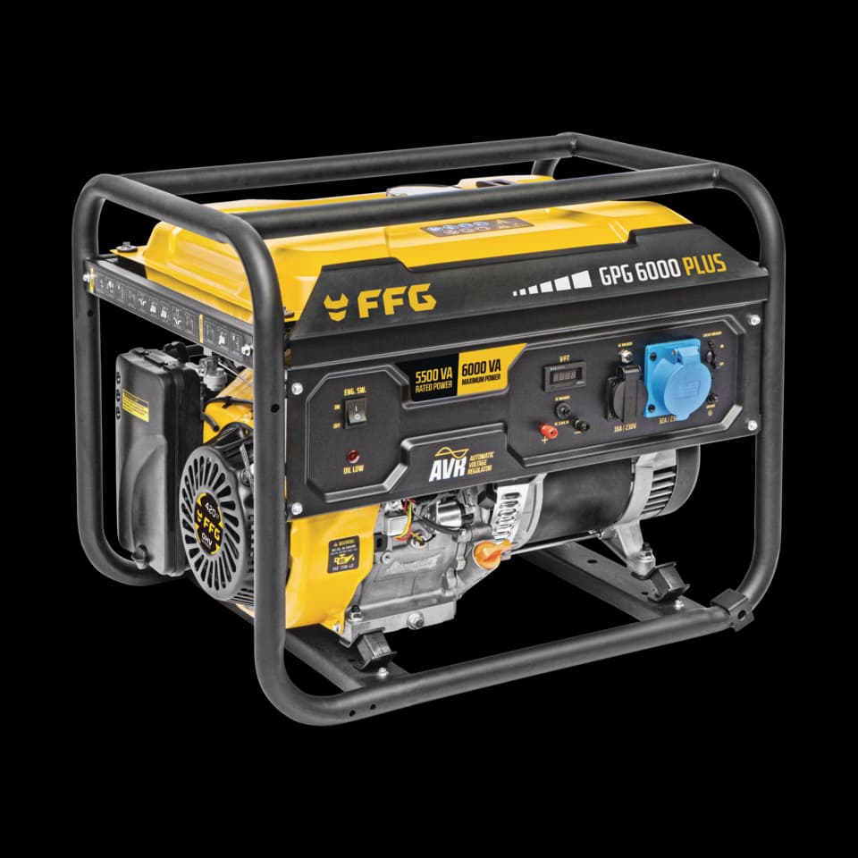 GENERATOR PE BENZINĂ GPG 6000  PLUS, 1PH, 6.0kVA, 420cc, Demaror de recuperare, FF GROUP