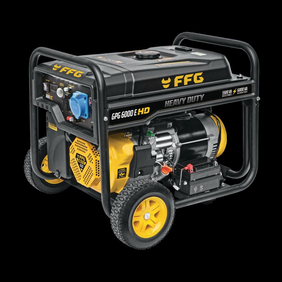 GENERATOR PE BENZINĂ GPG 6000E HD, 1PH, 6.0kVA, 420cc, Demaror electric , FF GROUP -SP