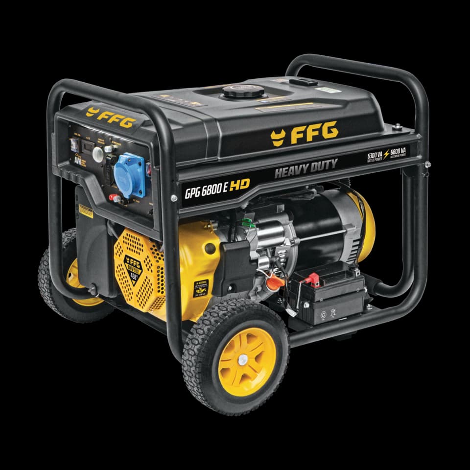 GENERATOR PE BENZINĂ GPG 6800E HD, 1PH, 6.8kVA, 438cc, Demaror electric , FF GROUP -SP