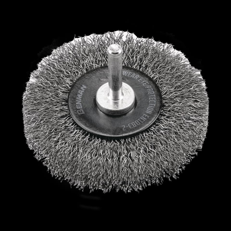 PERIE CIRCULARE CU FIR ONDULAT, RPM RIDICATE CU COADĂ Ø6mm, Ø50x15mm, BENMAN