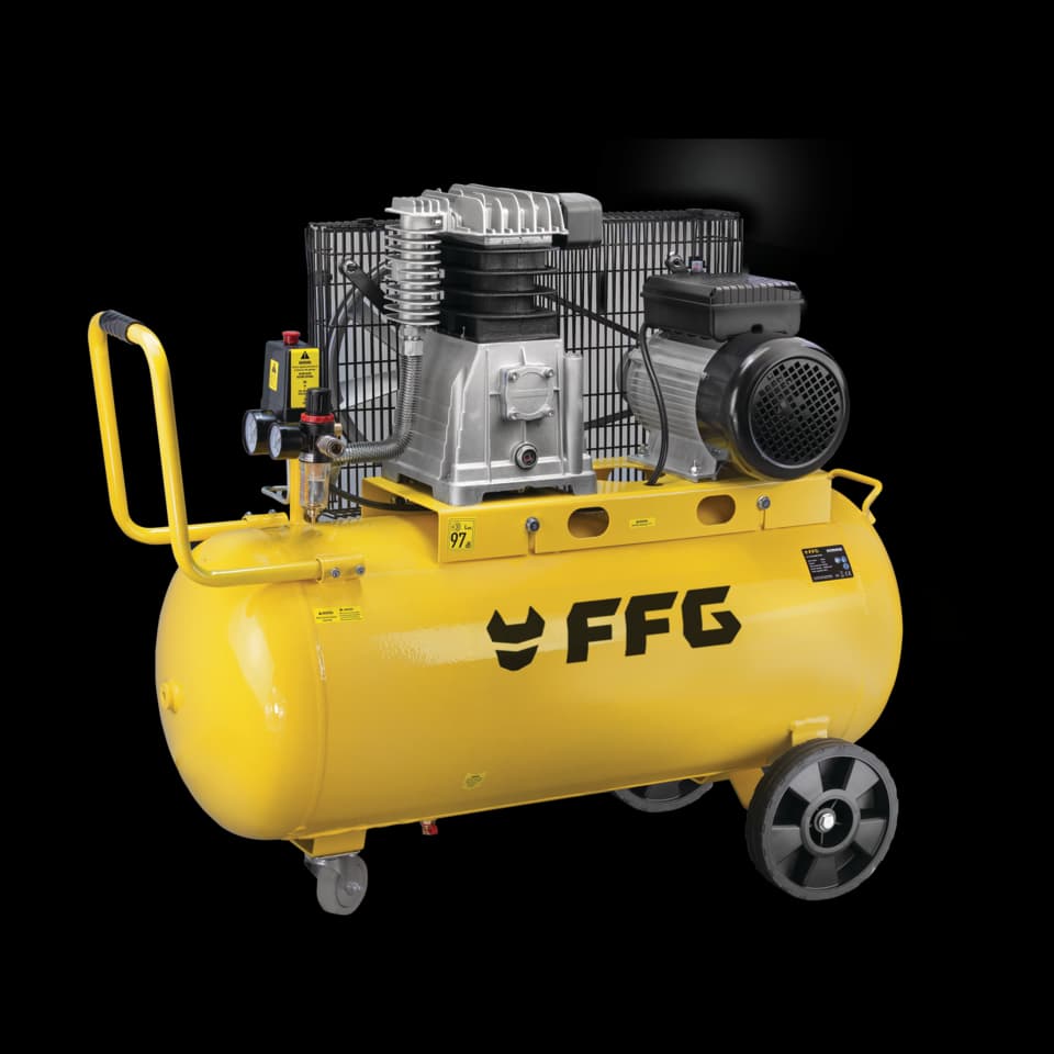 COMPRESOR AER PROFESIONAL, ACŢIONAT DE CUREA AC-B 90/4MC PRO, FF GROUP -SP