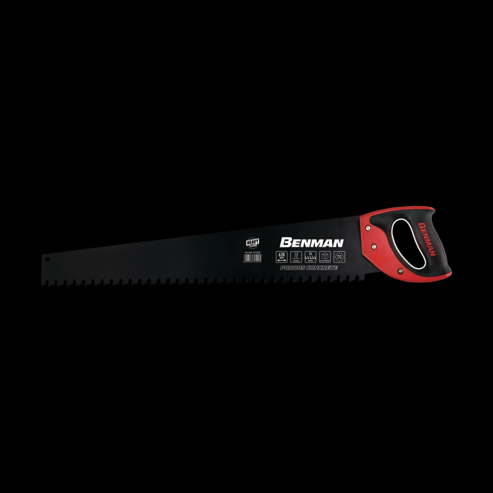 FIERĂSTRĂU DE MÂNĂ PENTRU BETON POROS  CU MÂNER ERGONOMIC 34/34, 630mm, BENMAN