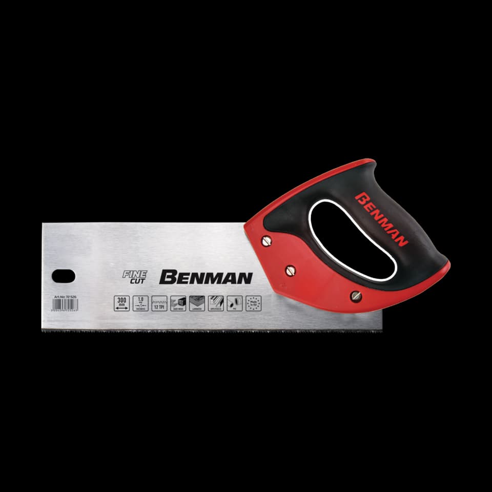 FINE CUT FERĂSTRĂU PENTRU CEPURI  CU DINŢI 3D CU MÂNER ERGONOMIC 12TPI, 300mm, BENMAN