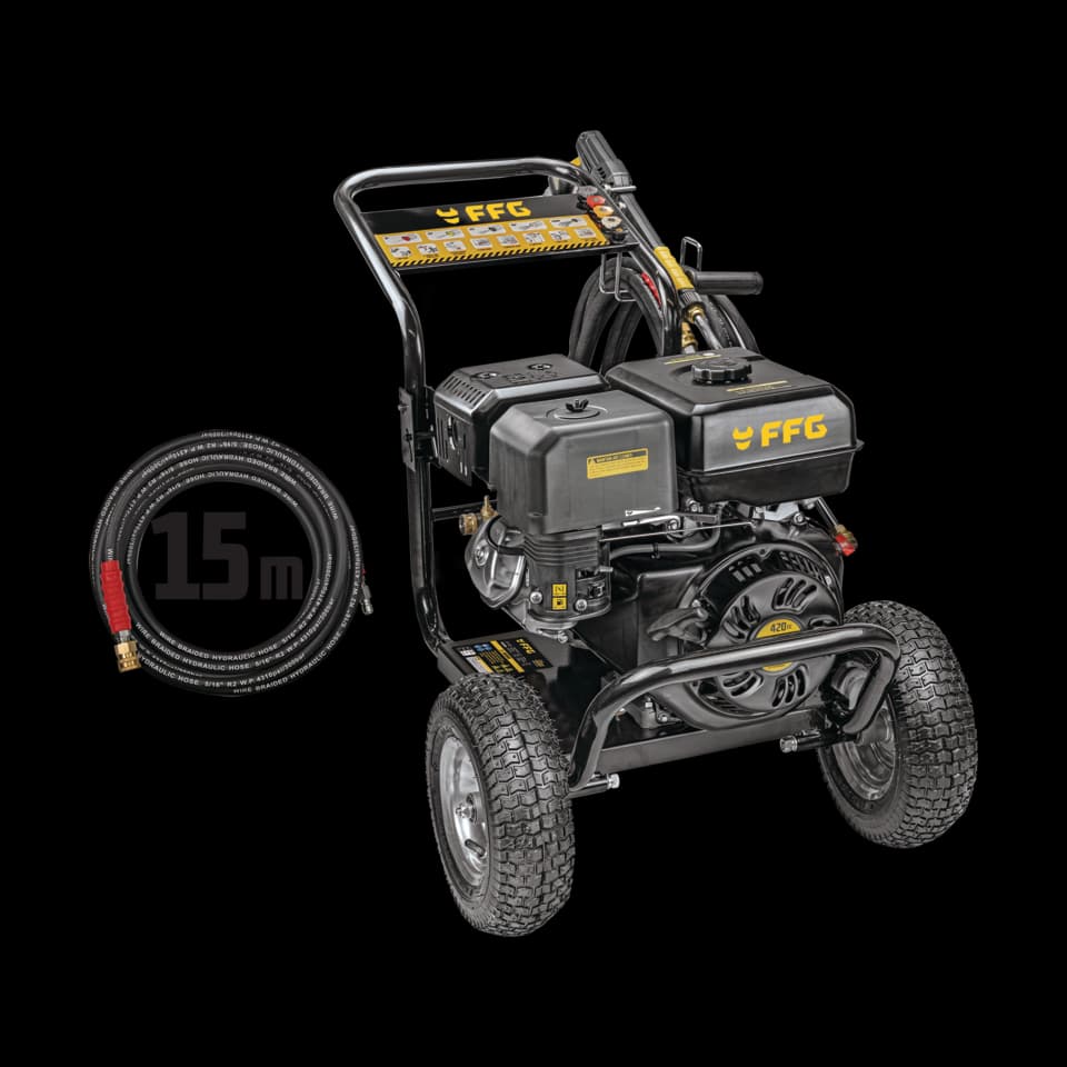 APARAT DE SPĂLAT CU PRESIUNE PENTRU APĂ RECE PE BENZINĂ GHPW 270 PRO, 1020 L/h, 14hp, FF GROUP