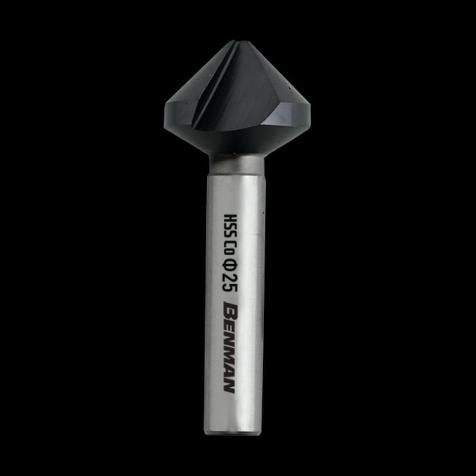 VÂRF DE ZENCUIRE HSS+Co5%, 90° ANGLE, TiAlN COATING, Ø40,0mm, DIN 335C, BENMAN