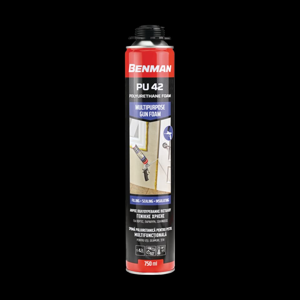 SPUMĂ MULTIFUNCȚIONALĂ PU PENTRU PISTOL PU 42, 750 ml, BENMAN