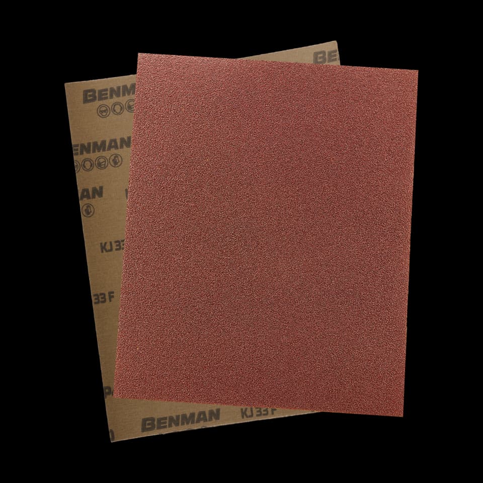 ALUMINIUM OXIDE F-CLOTH PAPER SHEET KJ 33 F, 23x28cm, P40, BENMAN