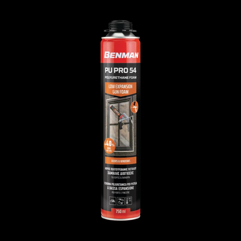 SPUMĂ PU CU EXPANSIUNE REDUSĂ PENTRU PISTOL PU PRO 54, 750ml, BENMAN