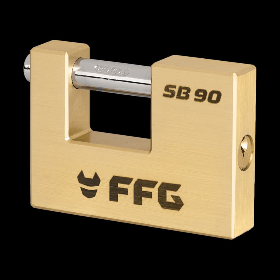 BRASS SHUTTER LOCK, SB 50G WITH 3 KEYS, FFG