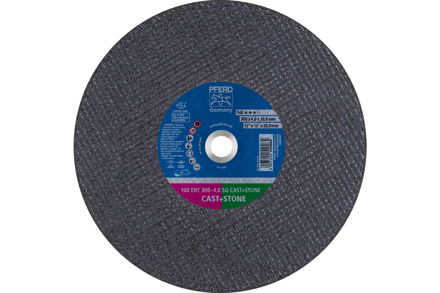 Disc de debitat (tăiere) 100 EHT 300-4,0 SG CAST+STONE/20,0