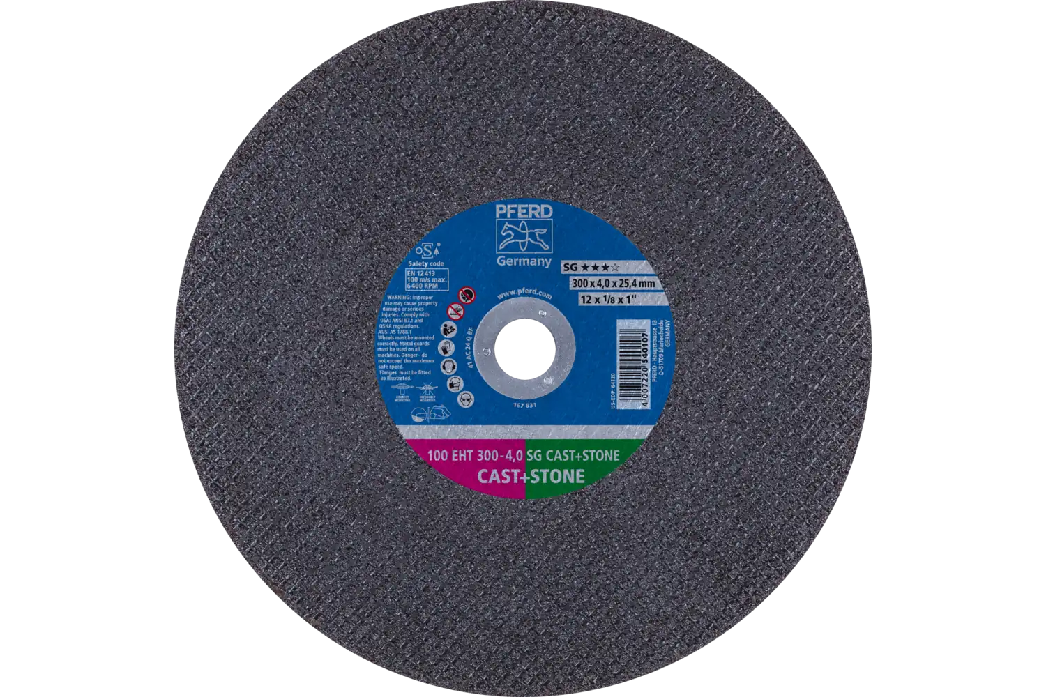 Disc de debitat (tăiere) 100 EHT 300-4,0 SG CAST+STONE/25,4