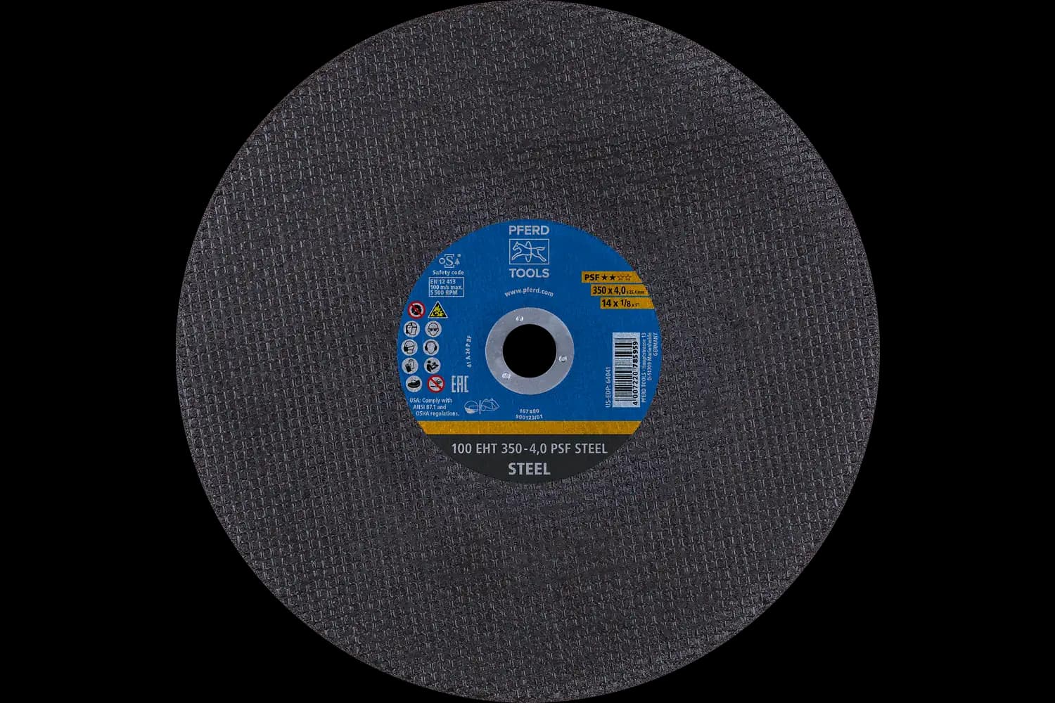 Disc de debitat (tăiere) 100 EHT 350-4,0 PSF STEEL/25,4