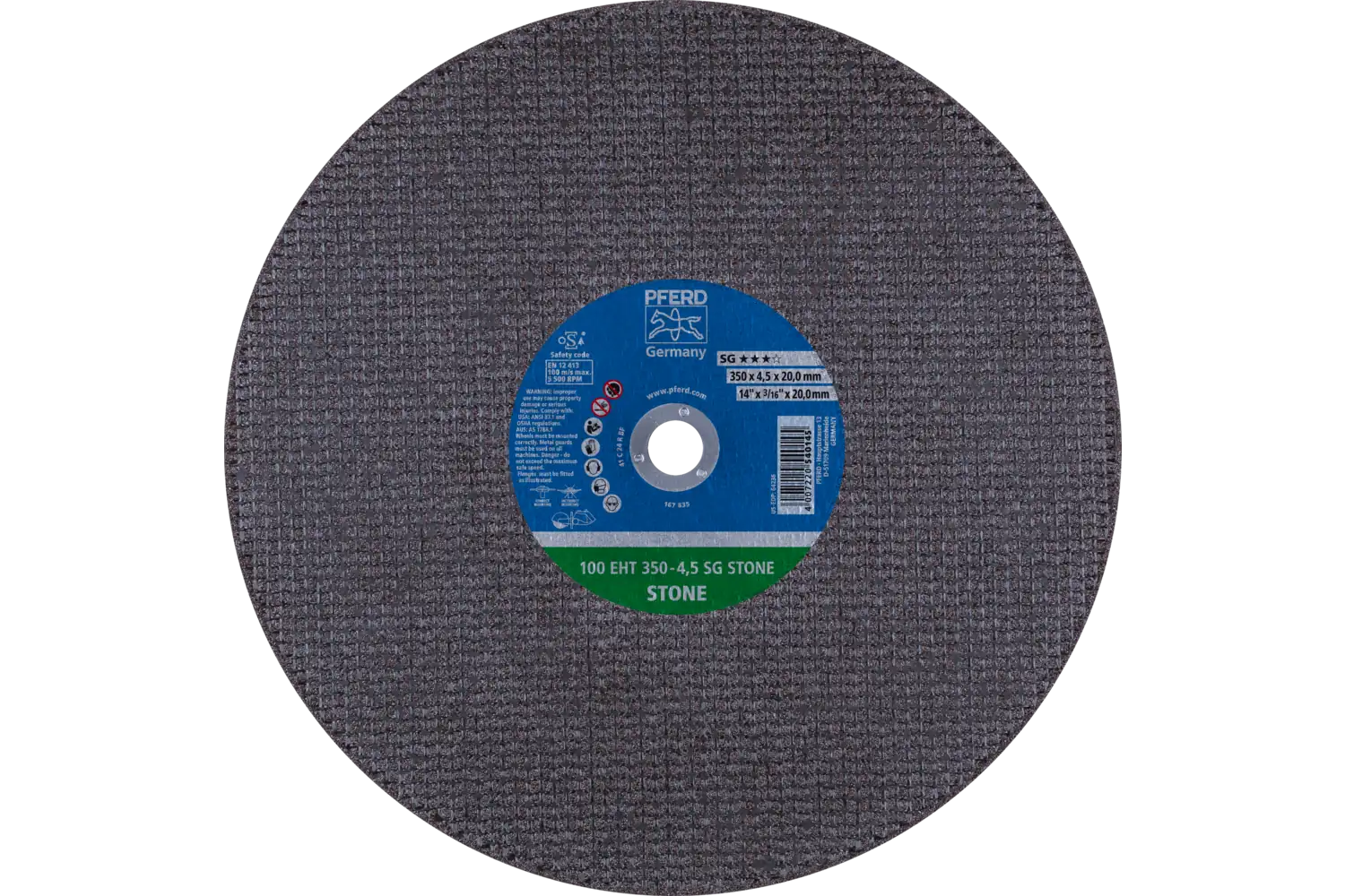 Disc de debitat (tăiere) 100 EHT 350-4,5 SG STONE/20,0