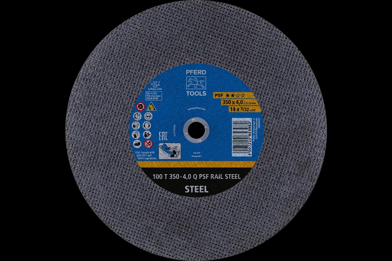 100 T 350-4,0 Q PSF RAIL STEEL/22,23