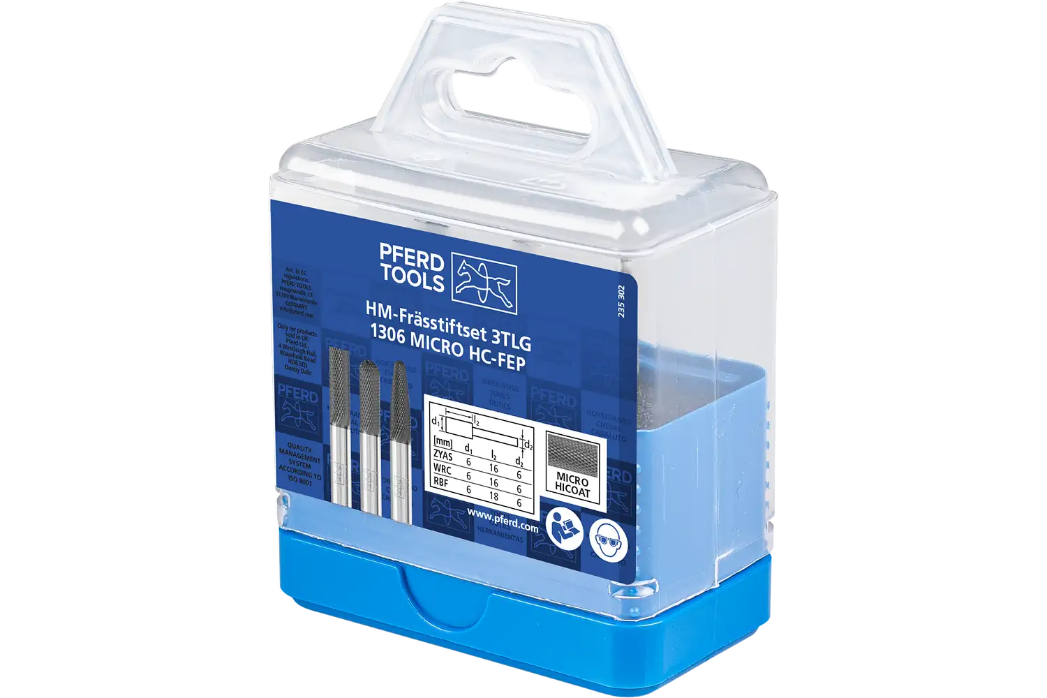 Freză biax din carbură metalică 1306 MICRO 3TLG HC-FEP