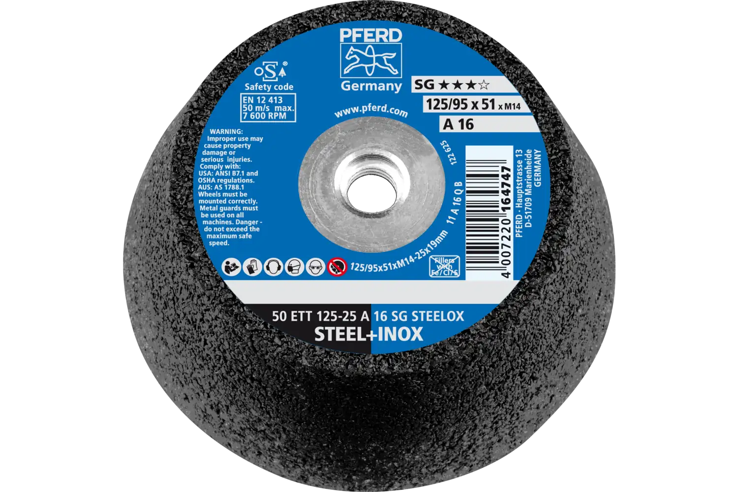 Cup Whl 50 ETT 125-25 A 16 SG STEELOX/M14
