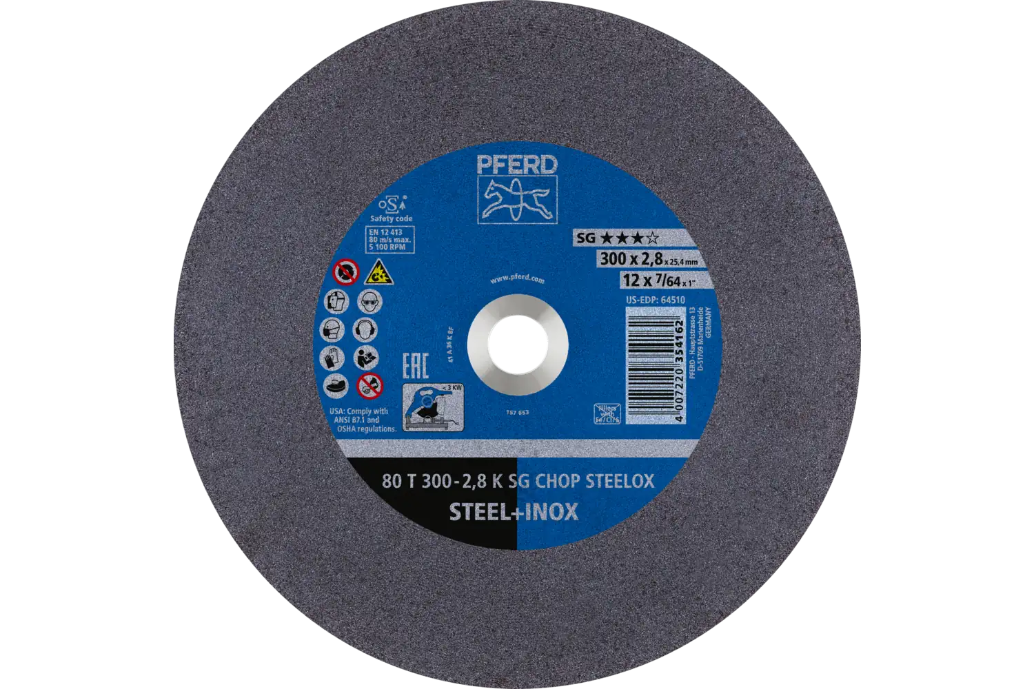 80 T 300-2,8 K SG CHOP STEELOX/25,4