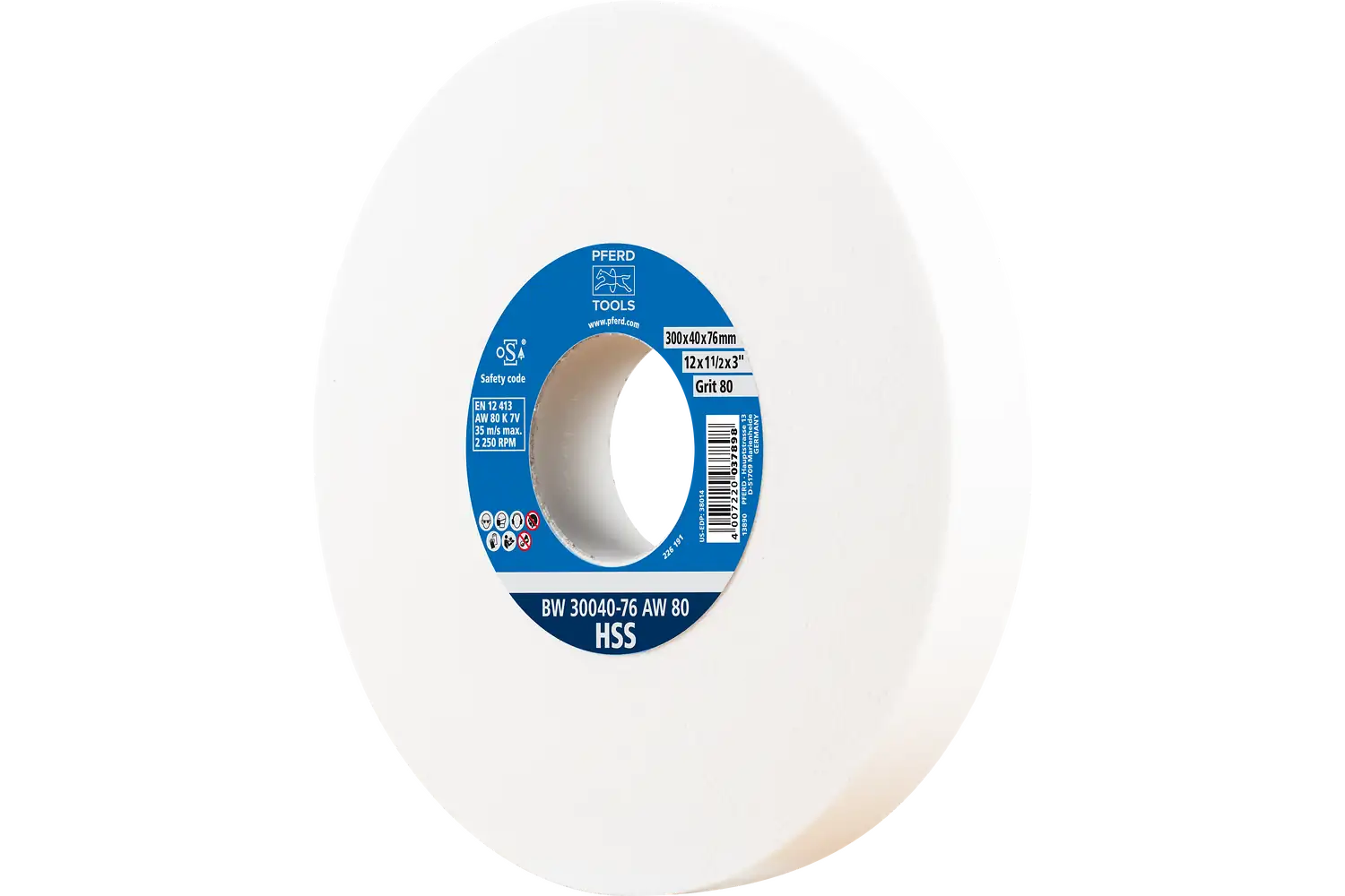 Disc de șlefuire (polizor de banc / universal) BW 30040-76,2 AW 80 HSS