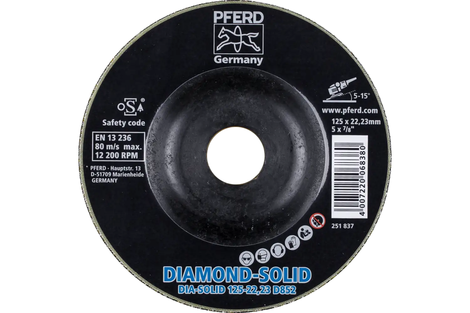 Cc-Grind-Solid Diamond CC-GRIND SOLID DIAMOND 125-22.23 D 852