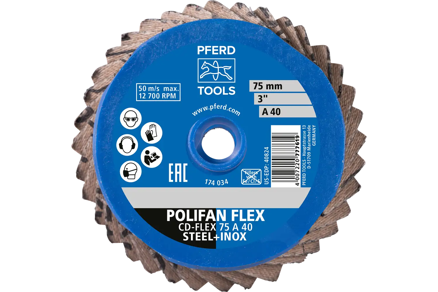 Disc lamelar frontal (POLIFAN) CD-FLEX 75 A 120 3
