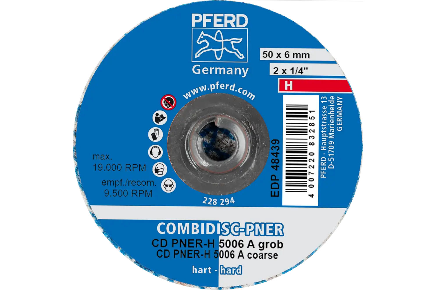 Disc abraziv cu prindere rapidă (sistem COMBIDISC) CD PNER-H 5006 A G 3