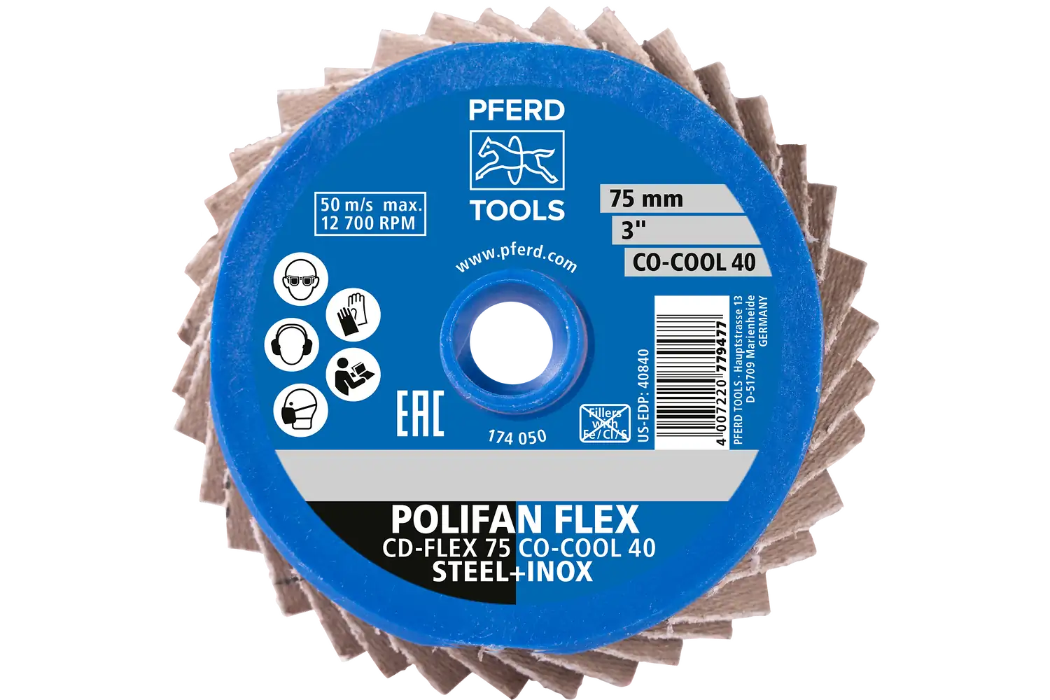 Disc abraziv cu prindere rapidă (sistem COMBIDISC) CDR-FLEX 75 CO-COOL 40 3