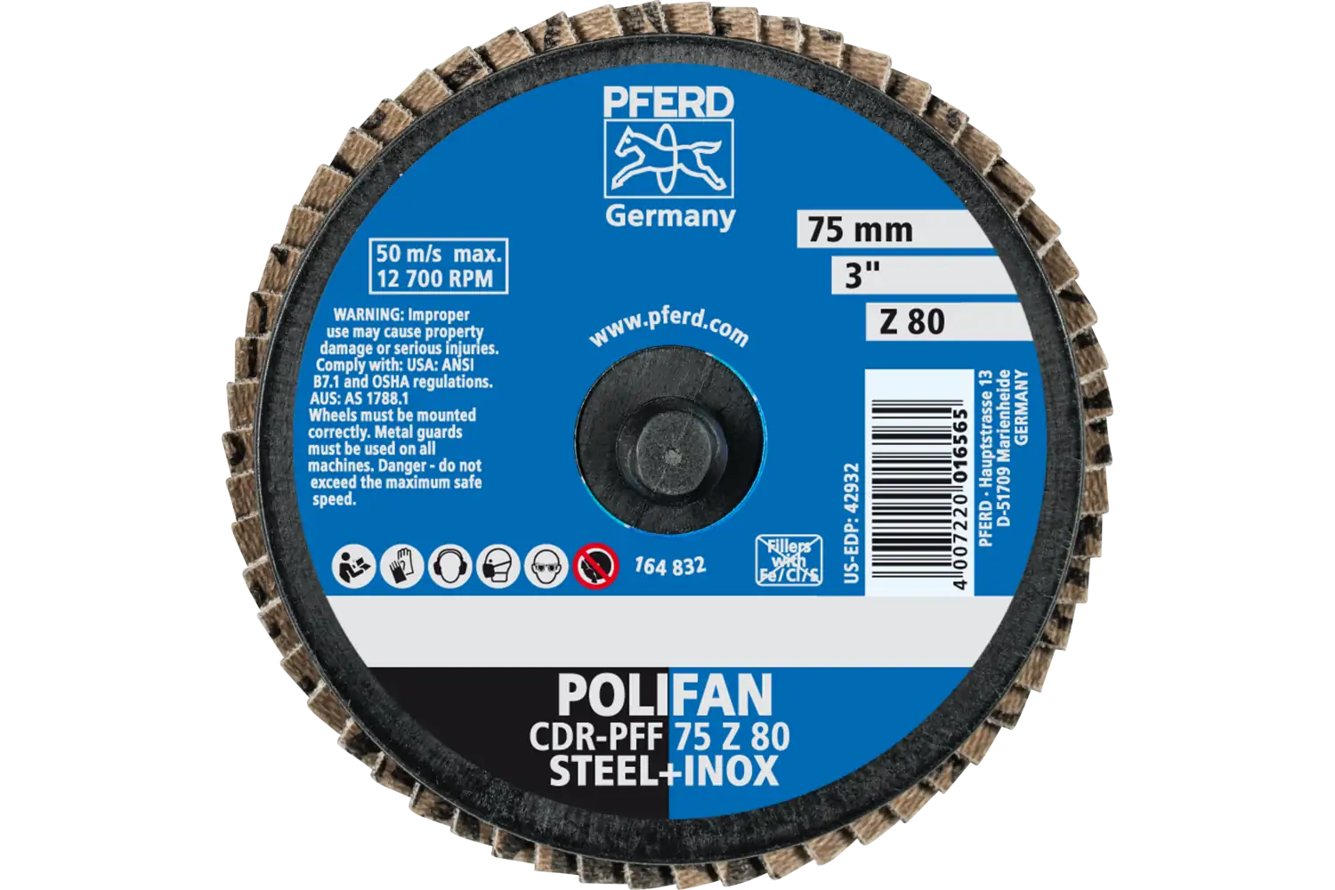 Disc lamelar frontal (POLIFAN) CDR PFF 75 Z 80 3