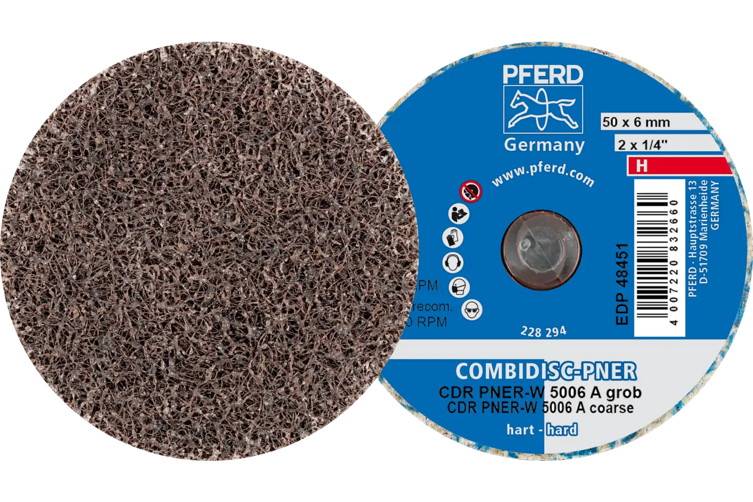 Disc abraziv cu prindere rapidă (sistem COMBIDISC) CDR PNER-H 5006 A G