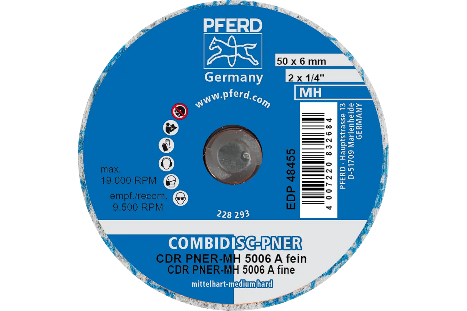 Disc abraziv cu prindere rapidă (sistem COMBIDISC) CDR PNER-MH 5006 A F 3