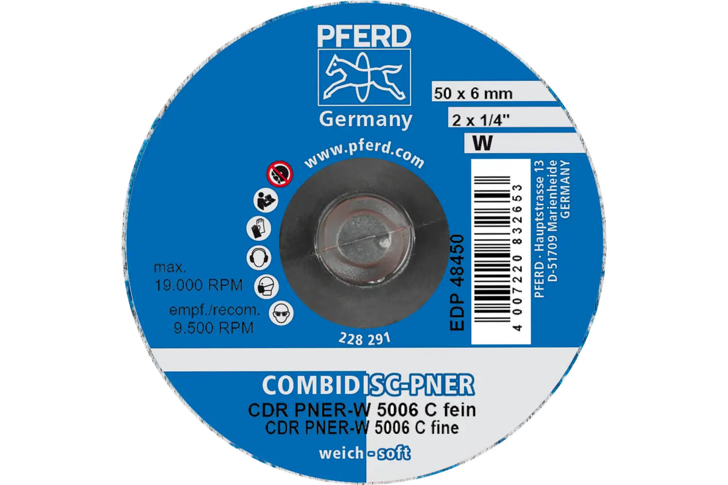 Disc abraziv cu prindere rapidă (sistem COMBIDISC) CDR PNER-W 5006 SiC F 3