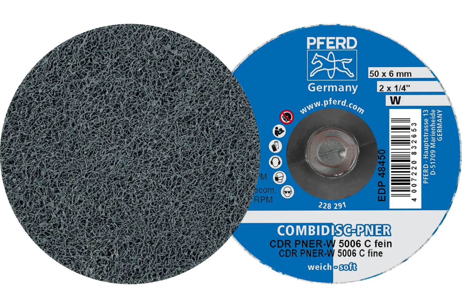 Disc abraziv cu prindere rapidă (sistem COMBIDISC) CDR PNER-W 5006 SiC F