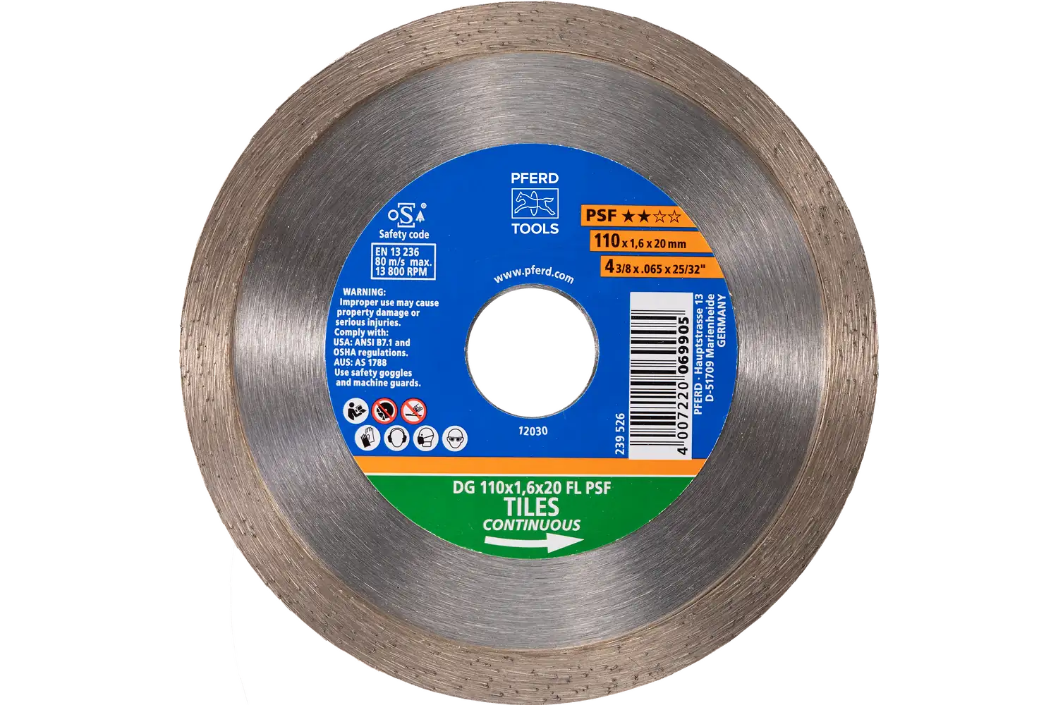 Disc diamantat de debitat / Lamă diamantată DG 110 x 1,6 x 20 FL PSF