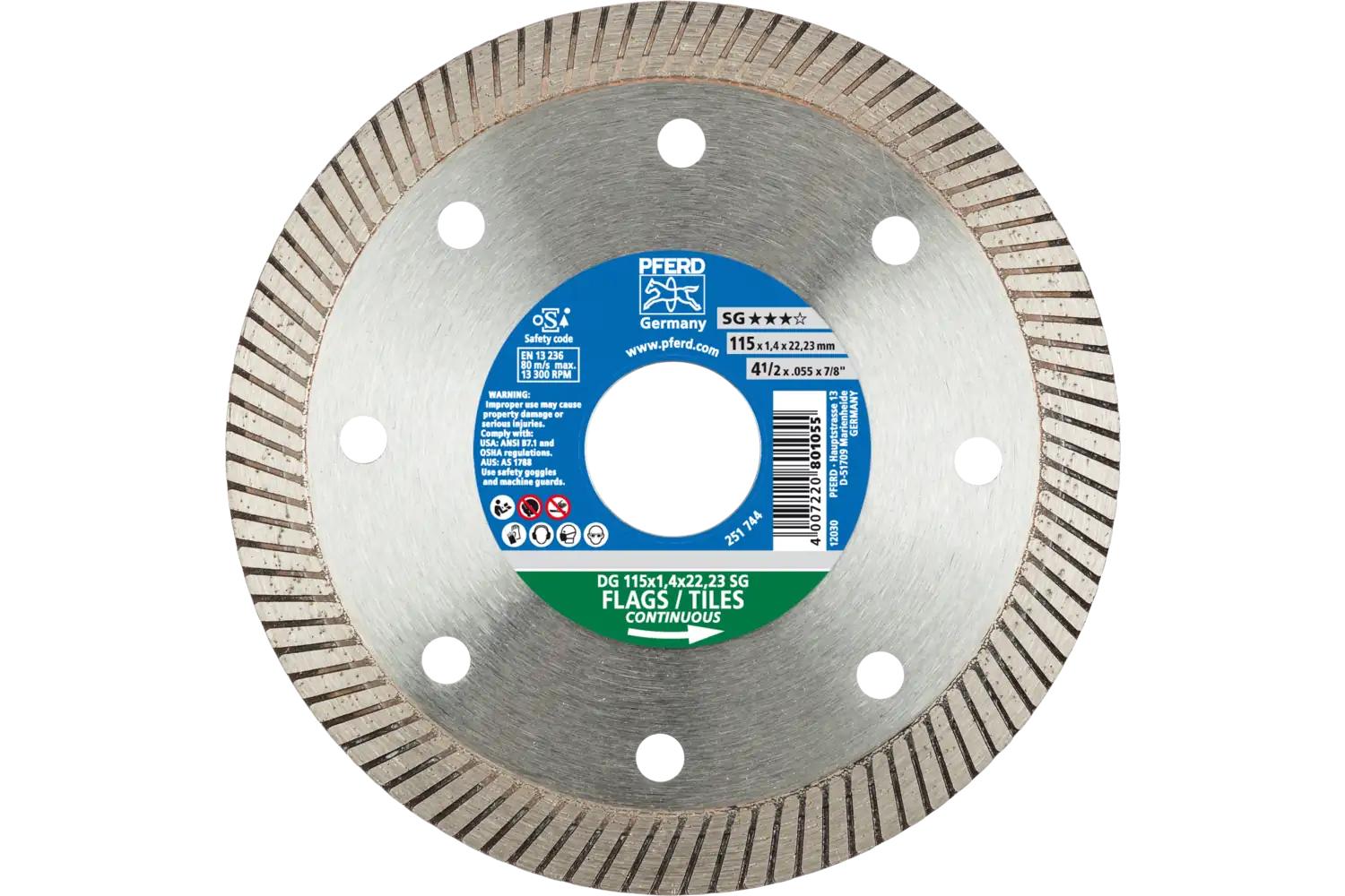 Disc de debitat diamantat DG 115 x 1,4 x 22,23 FL SG