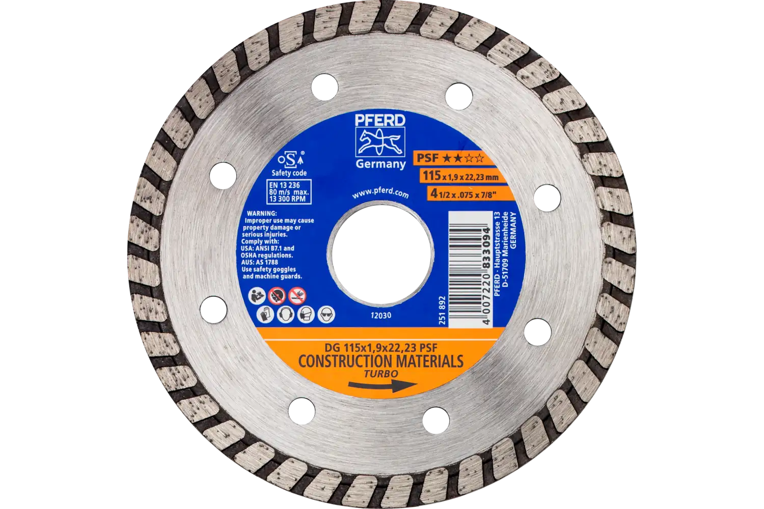 Disc diamantat de debitat / Lamă diamantată DG 115x1.9x22.23 START