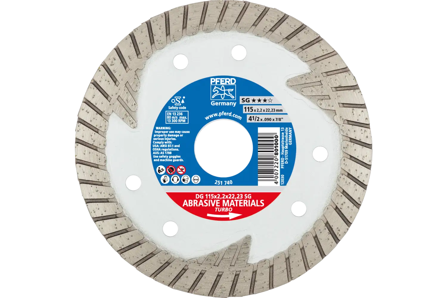 Disc de debitat diamantat DG 115 x 2,2 x 22,23 SG