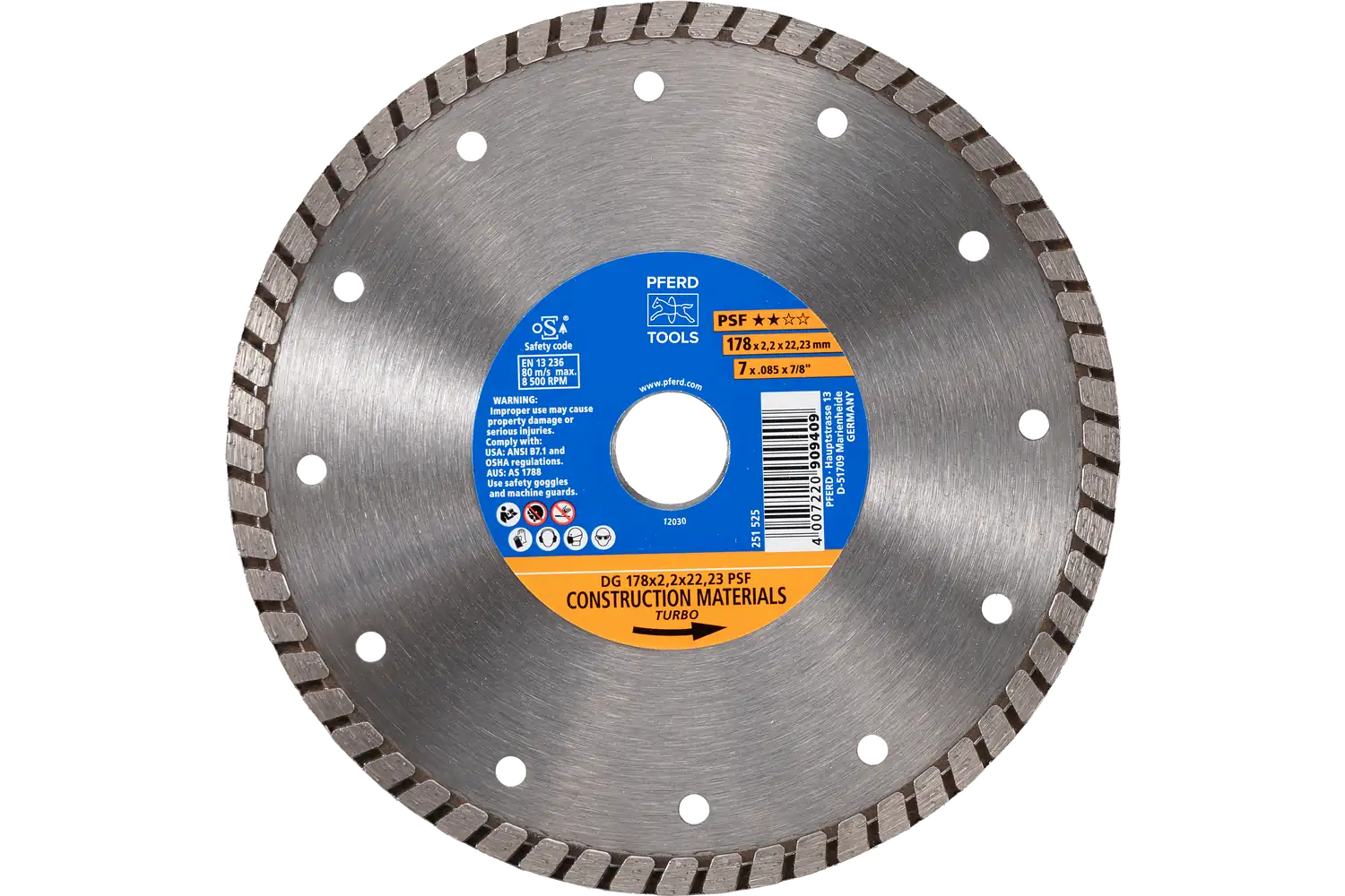 Disc diamantat de debitat / Lamă diamantată DG 178 x 2.2 x 22.23 START