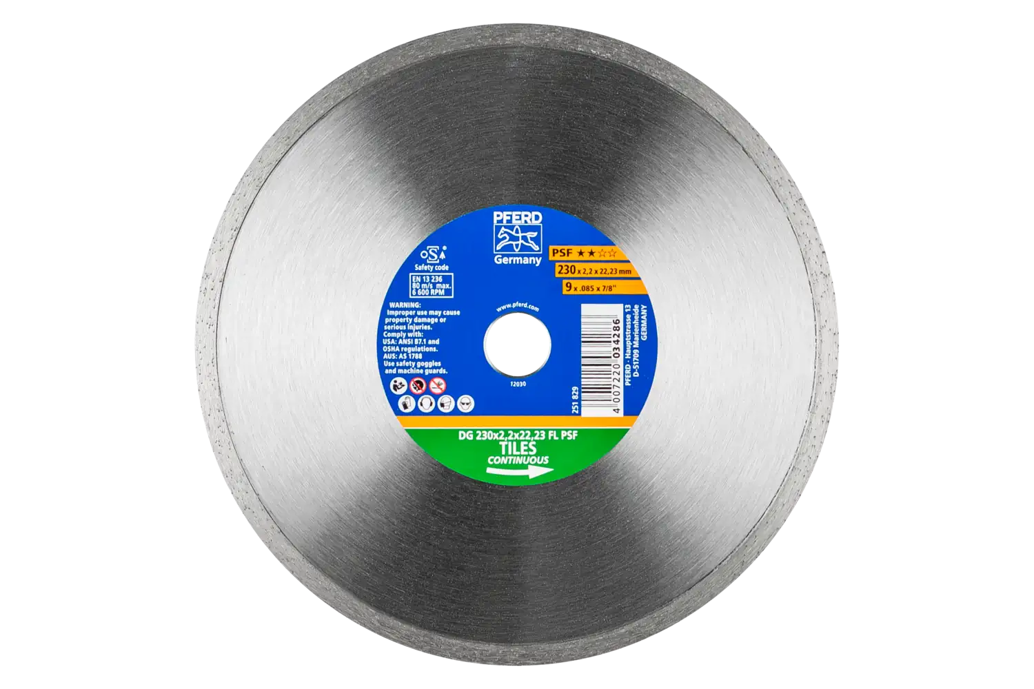 Disc diamantat de debitat / Lamă diamantată DG 230 x 2,2 x 22,23 FL PSF (ZA)