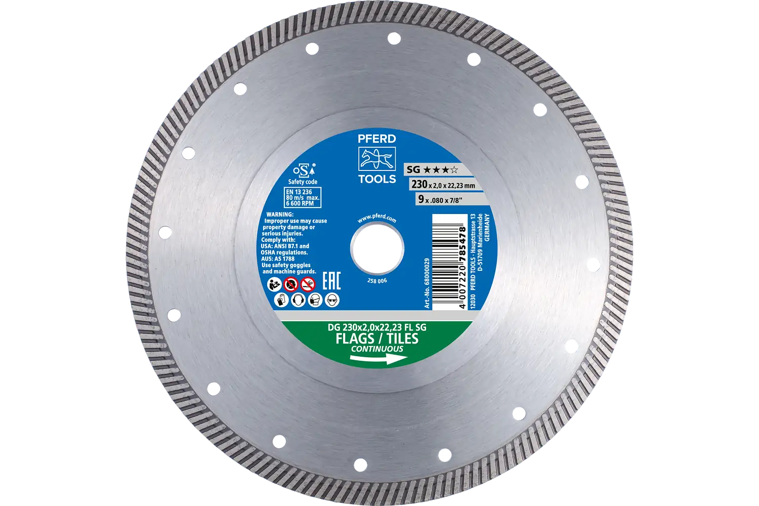 Disc de debitat diamantat DG 300 x 2.4 x 25.4 FL SG