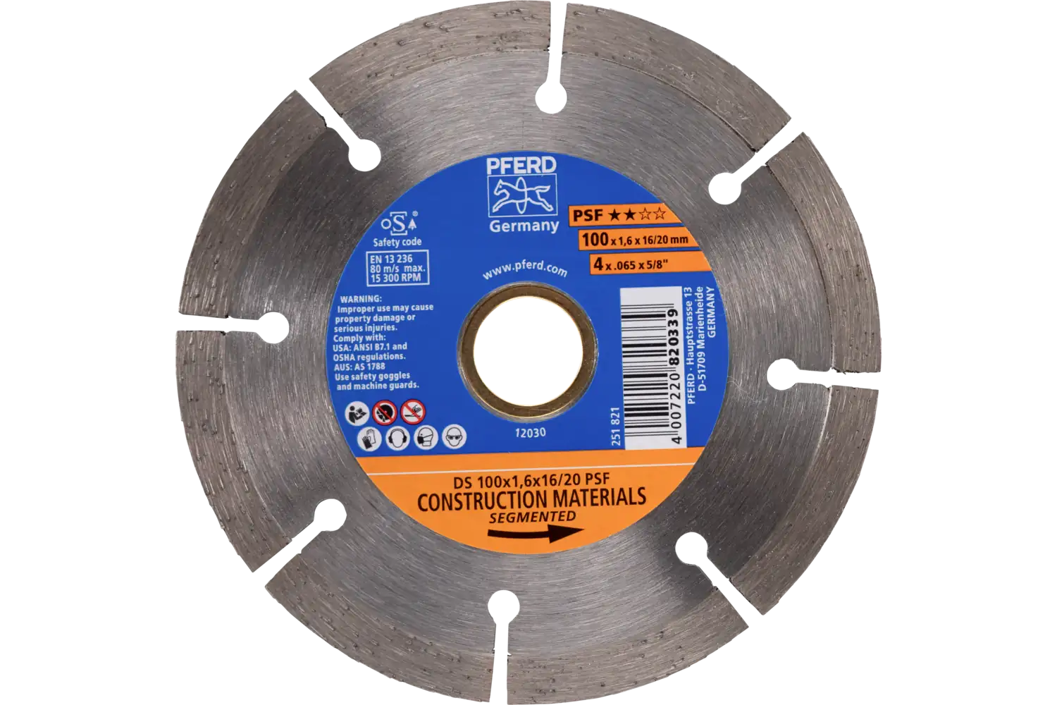 Disc diamantat de debitat / Lamă diamantată DS 100x1.6x16/20 START