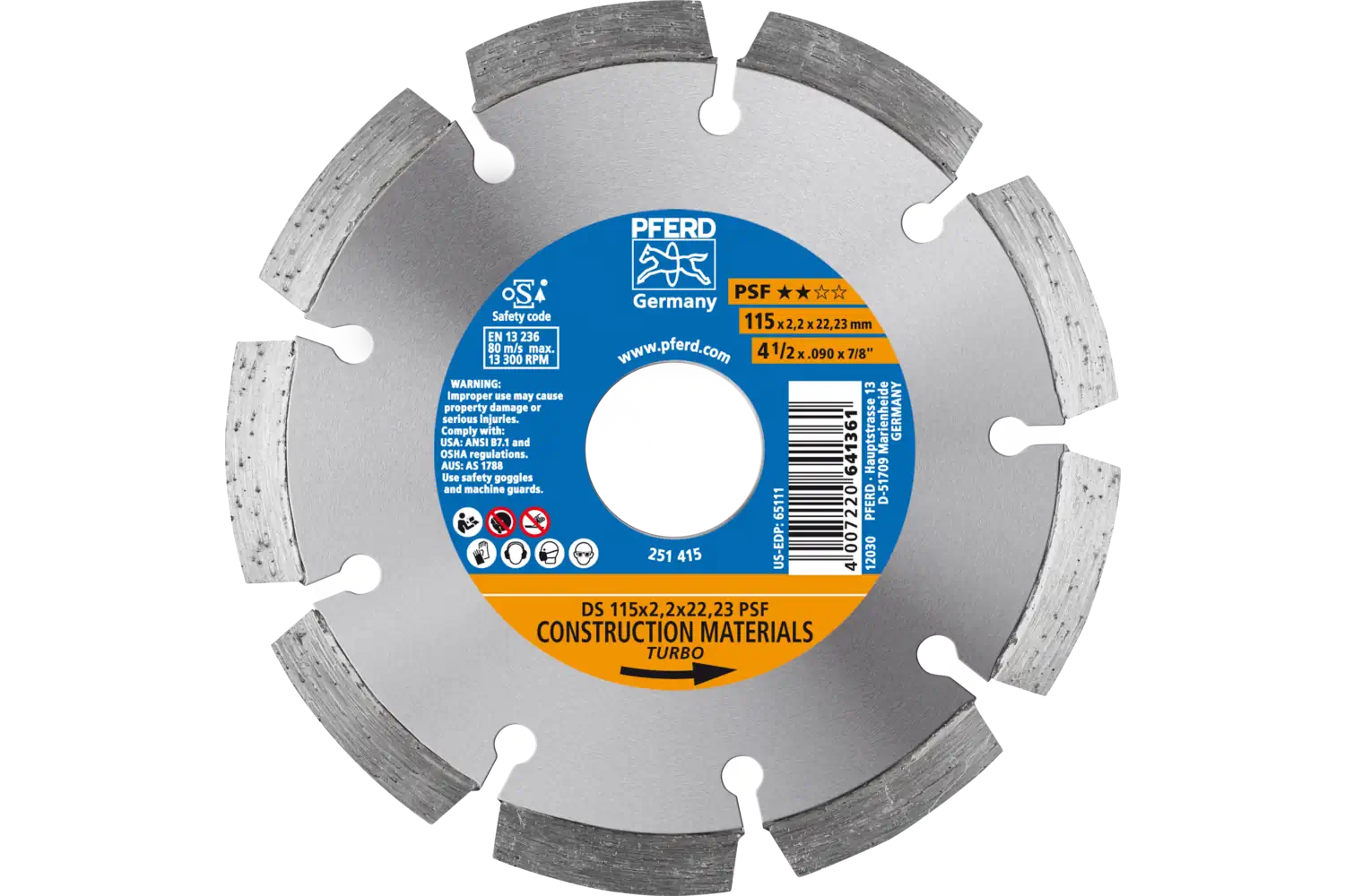 Disc diamantat de debitat / Lamă diamantată DS 115 x 2,2 x 22,23 PSF