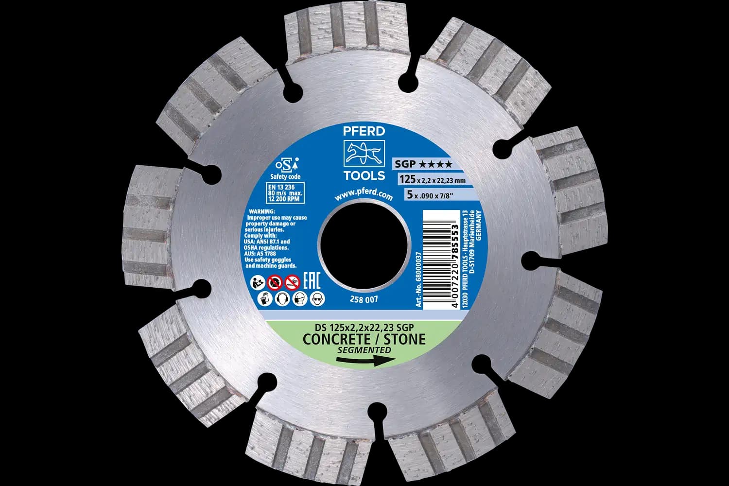Disc de debitat diamantat DS 178 x 2.4 x 22.23 SGP