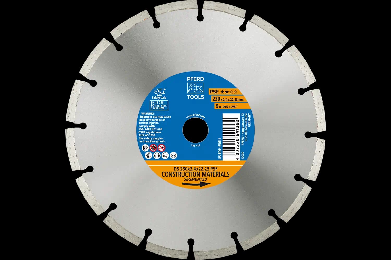 Disc diamantat de debitat / Lamă diamantată DS 230 x 2,4 x 22,23 PSF